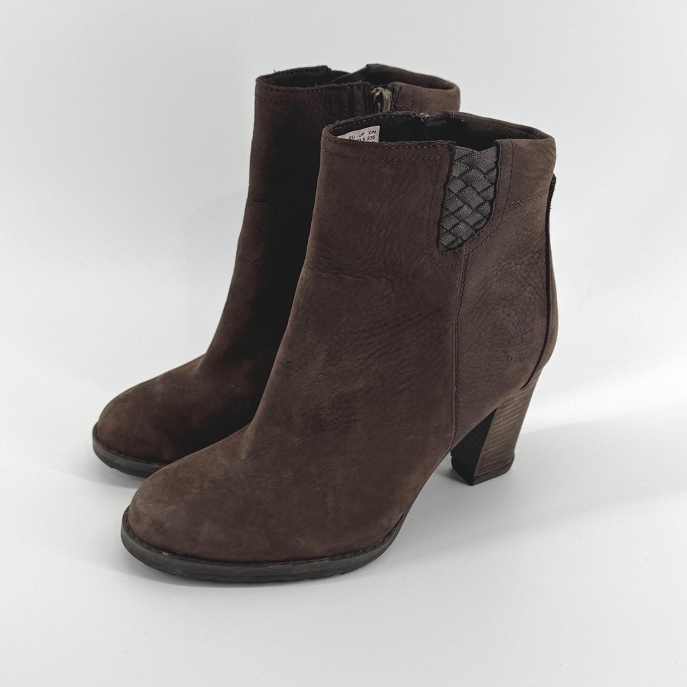 Timberland Earthkeepers Womens 6.5 Brown Leather Ankle Boots Waterproof